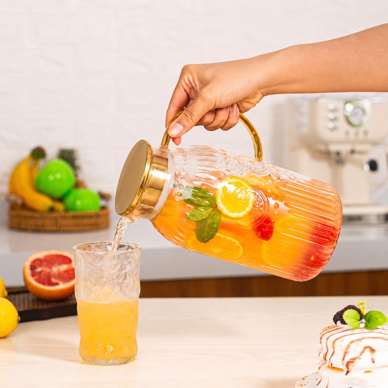 Maizia 68 oz Heritage Glass Pitcher